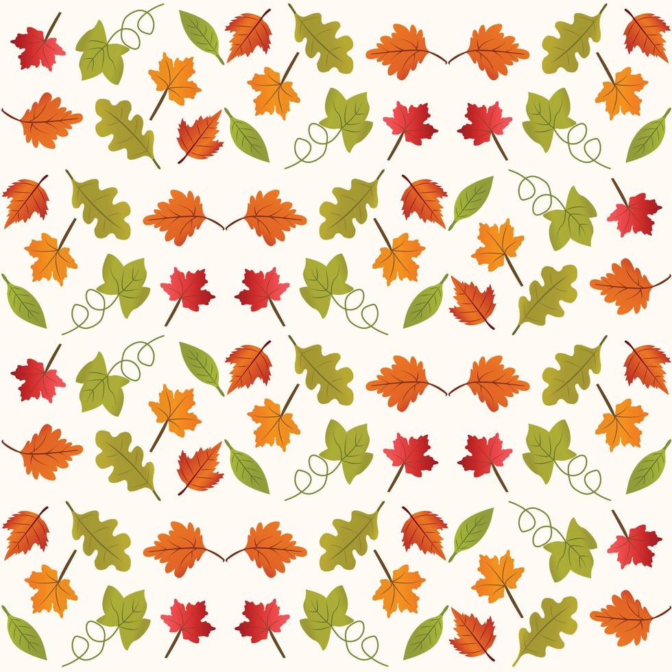 motif de feuilles d'automne vecteur