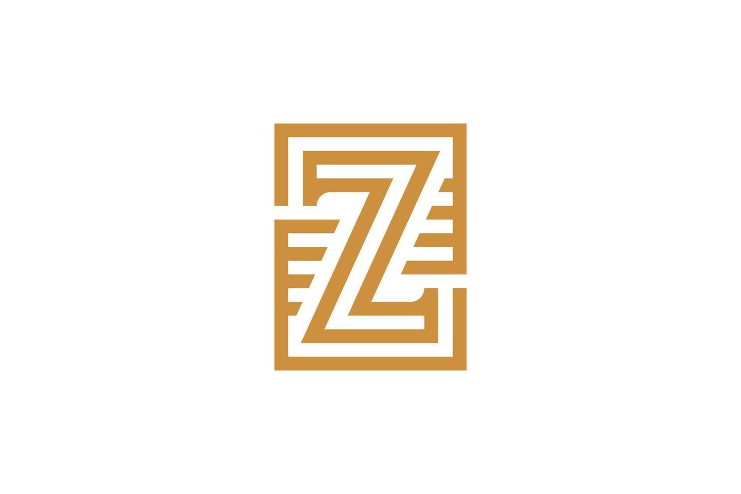 logo monogramme z initial créatif vecteur