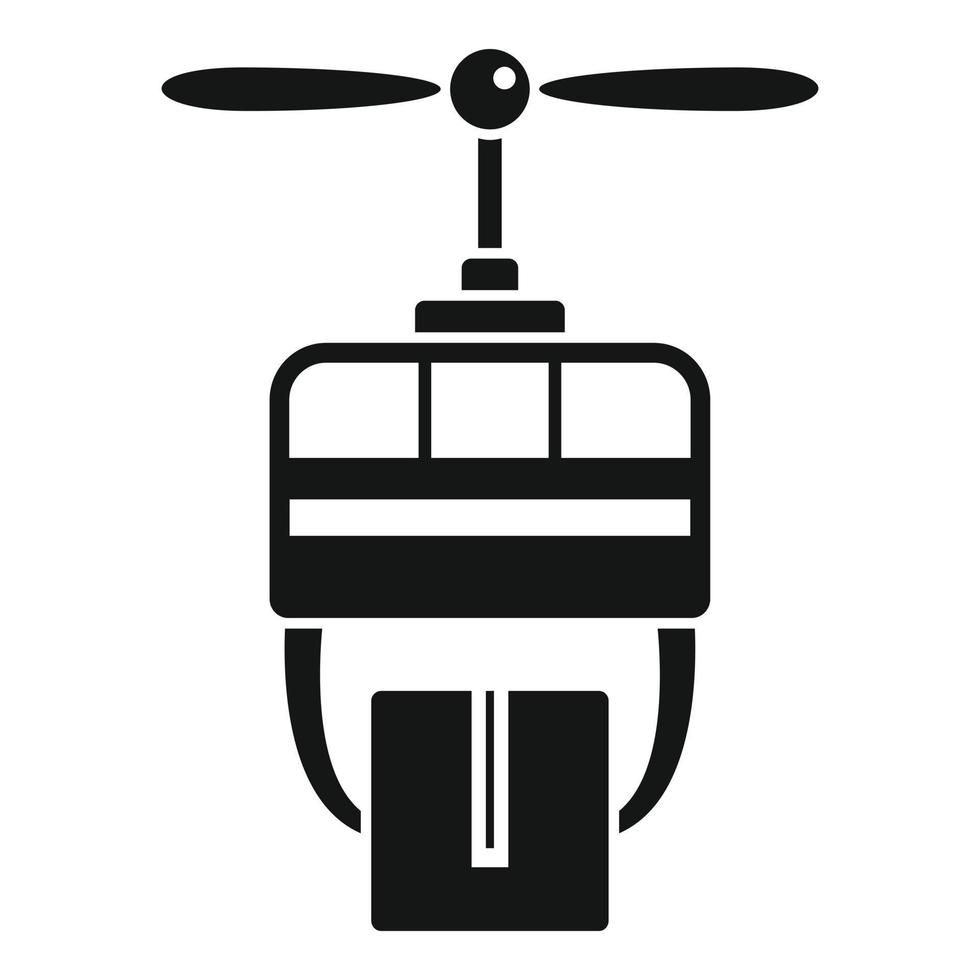 icône de livraison de drone en ligne, style simple vecteur