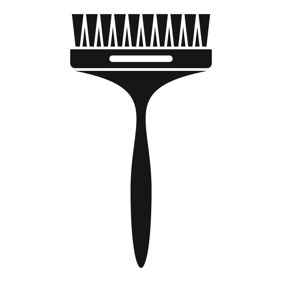 icône de brosse à cheveux, style simple vecteur