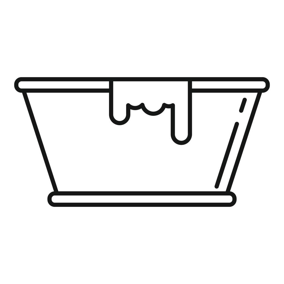 icône de bassin de lait, style de contour vecteur