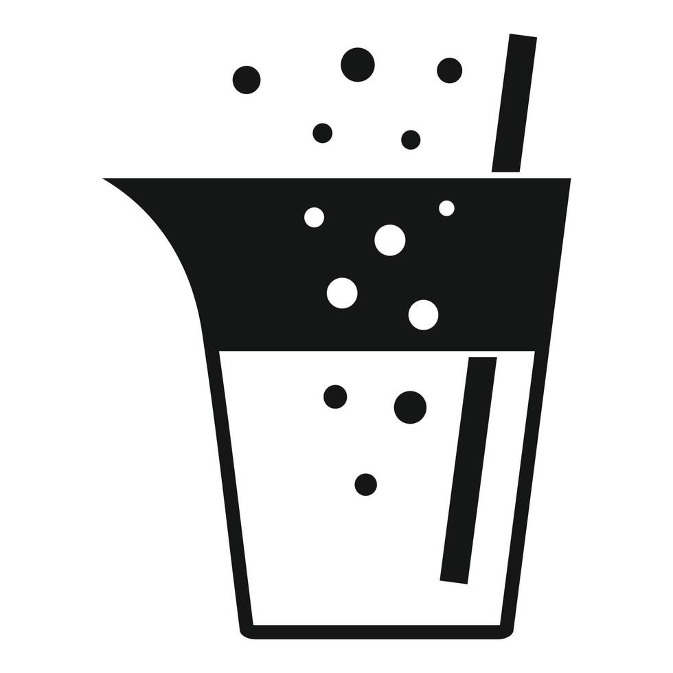 icône de pot chimique bouillant, style simple vecteur