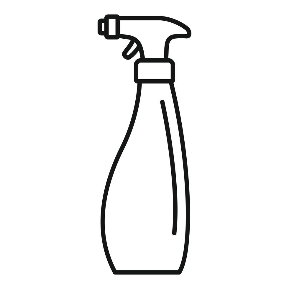 icône de pulvérisation de nettoyant, style de contour vecteur