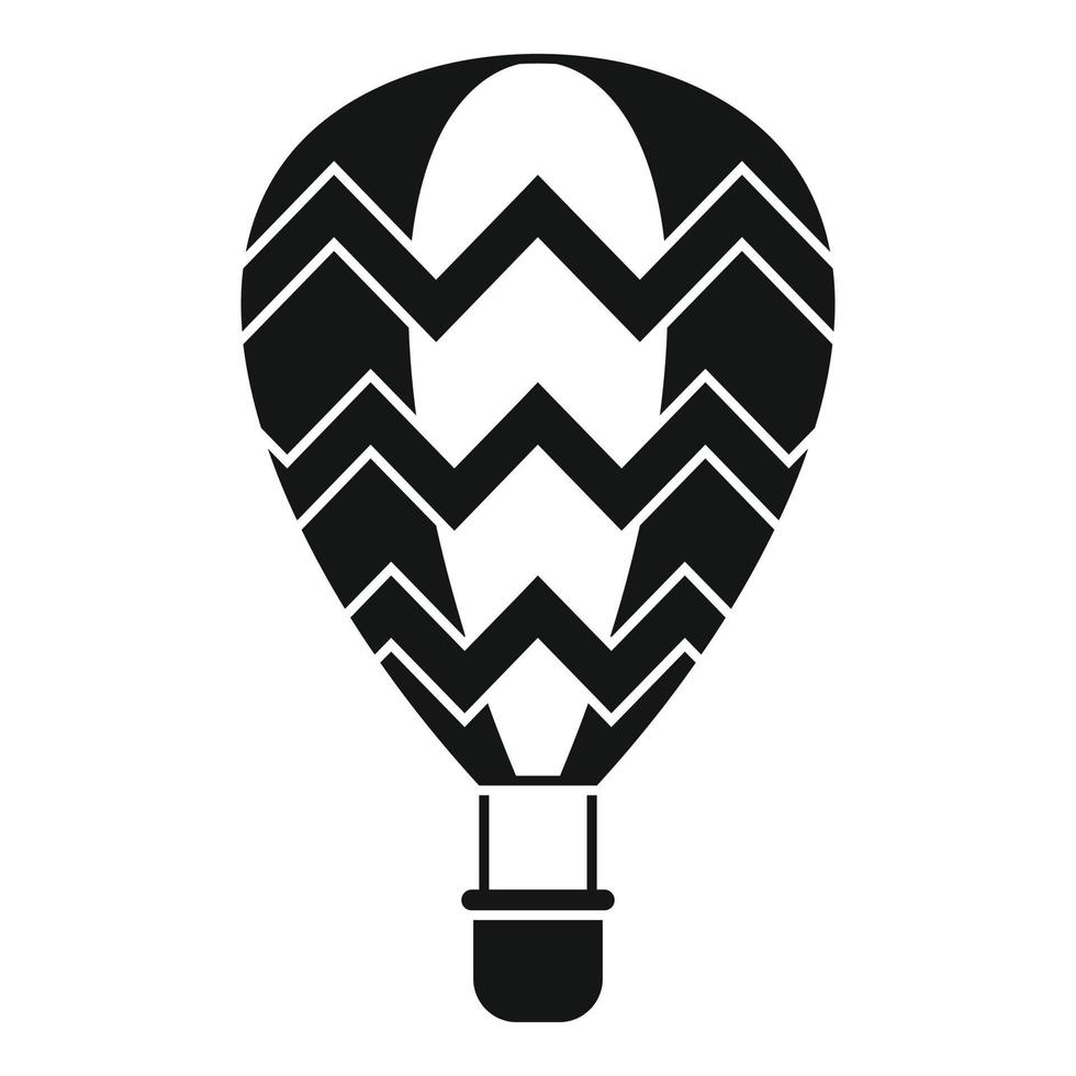 icône de ballon à air sport, style simple vecteur