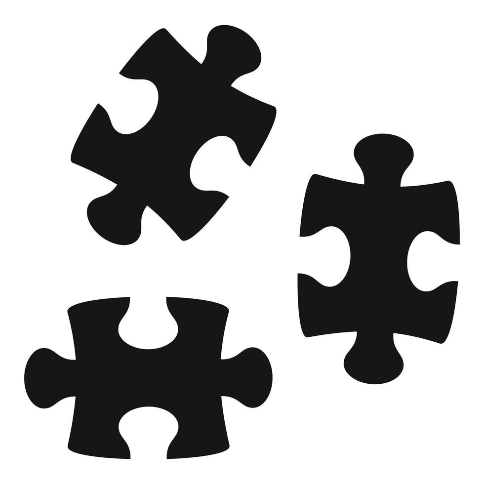 icône de puzzle, style simple vecteur