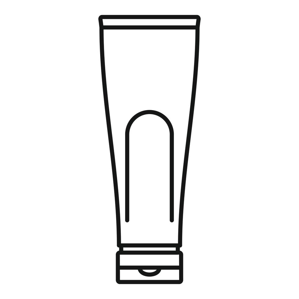 icône de tube de crème de conditionneur, style de contour vecteur