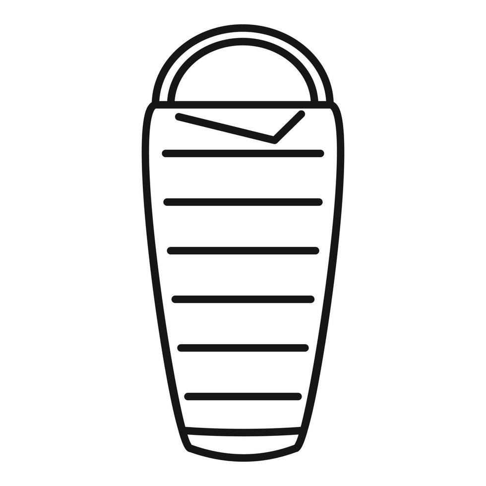 icône de sac de couchage d'activité, style de contour vecteur