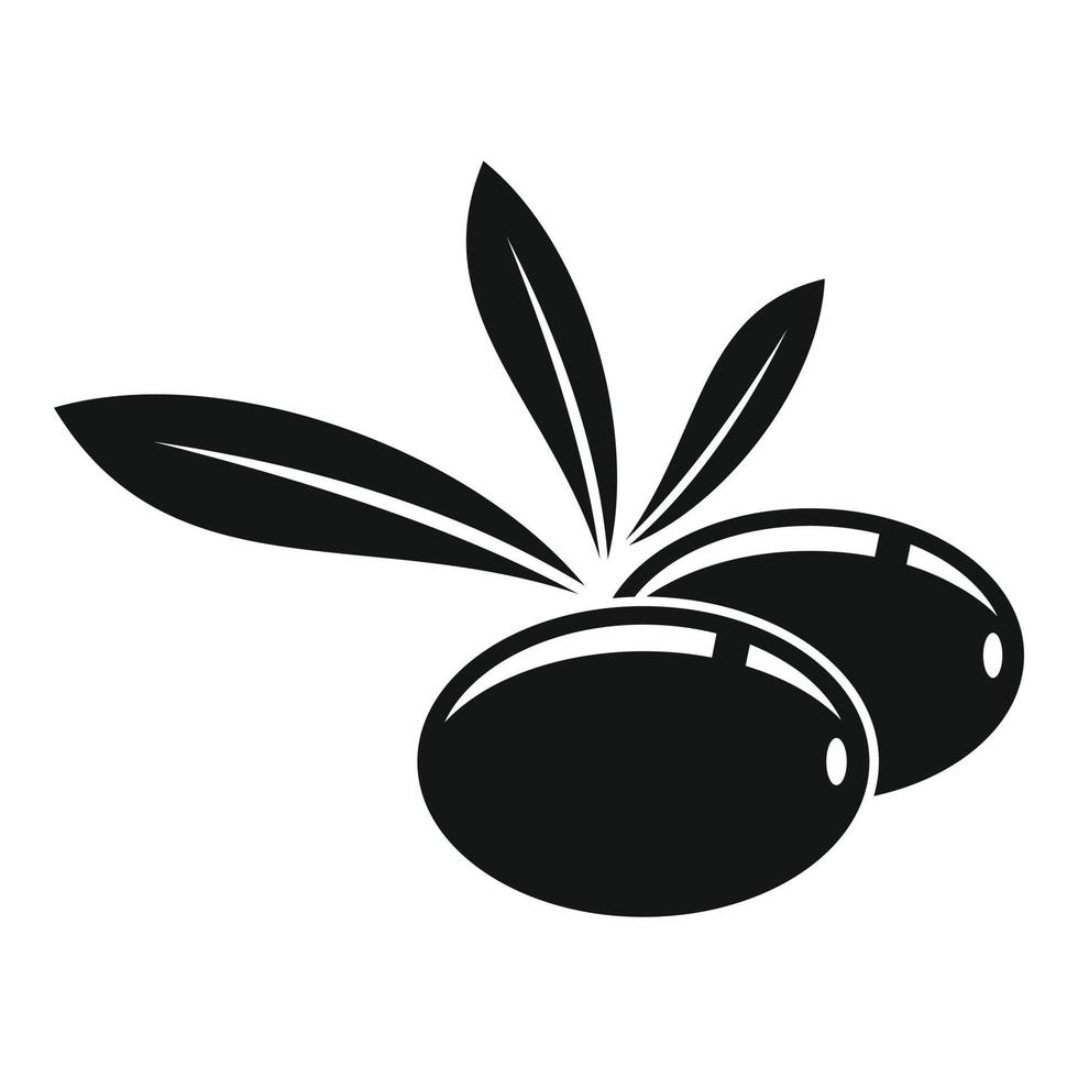 icône d'olive italienne, style simple vecteur