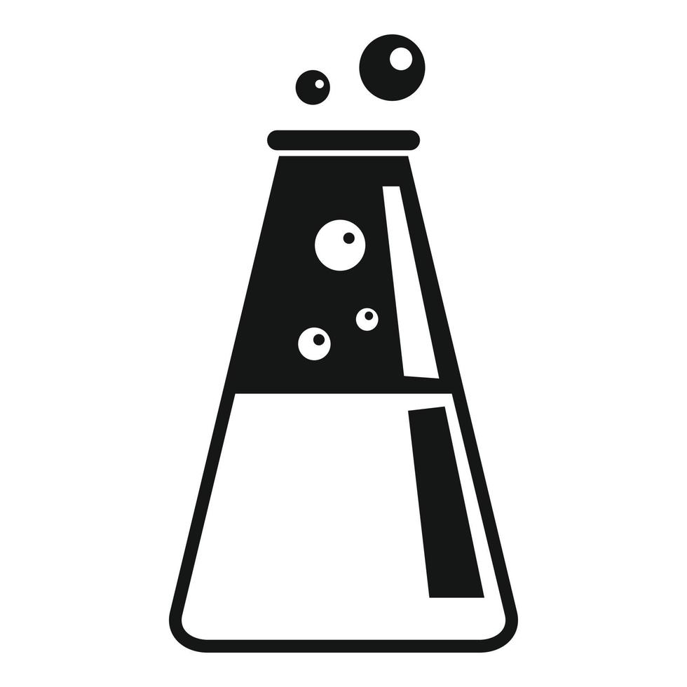 icône de marmite de laboratoire, style simple vecteur