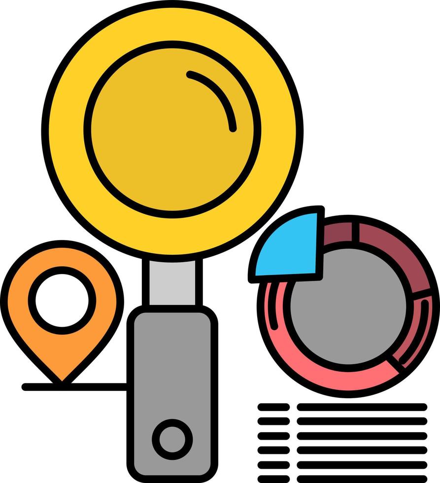recherche emplacement finder graphique plat couleur icône vecteur icône modèle de bannière