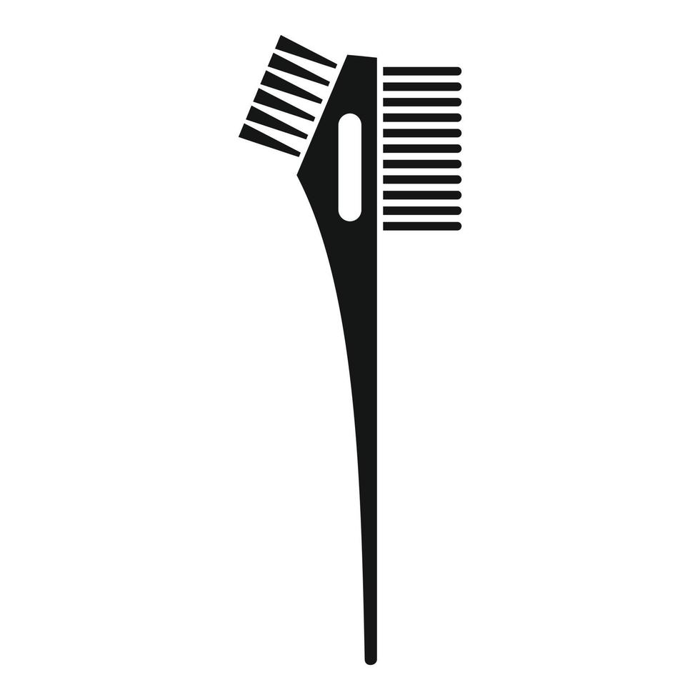 icône de brosse professionnelle de teinture pour les cheveux, style simple vecteur