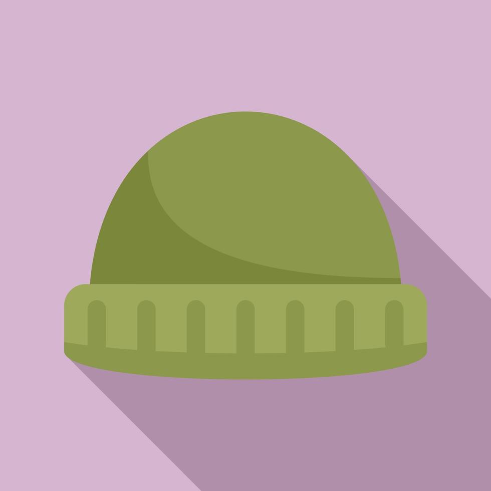 icône de chapeau de pêcheur, style plat vecteur