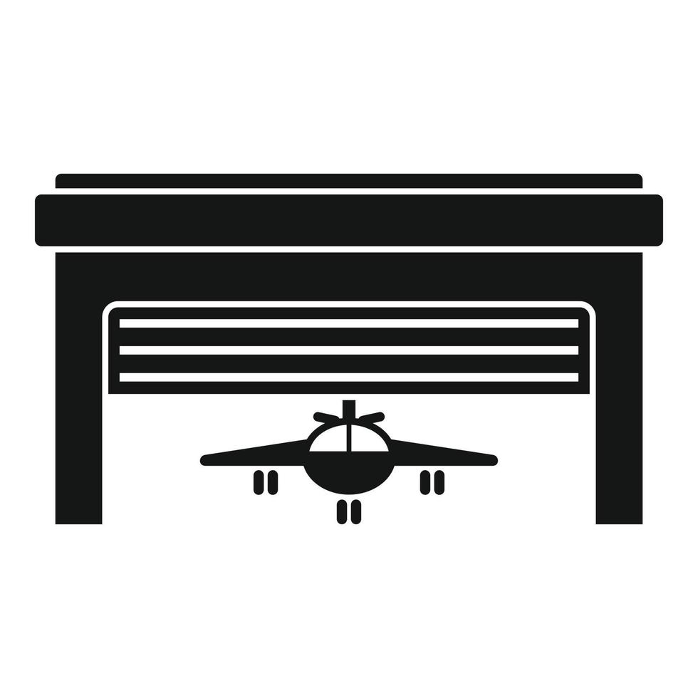 icône de hangar de stockage, style simple vecteur