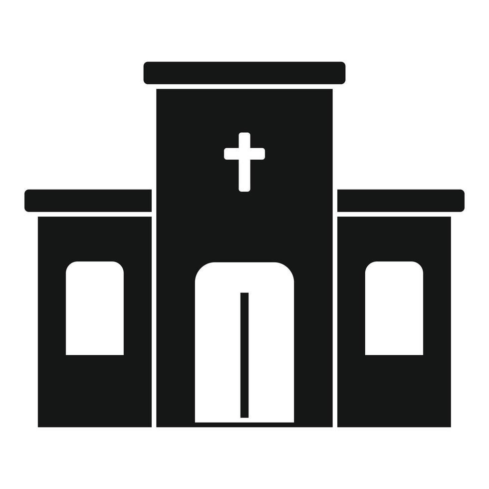 icône de l'église catholique, style simple vecteur