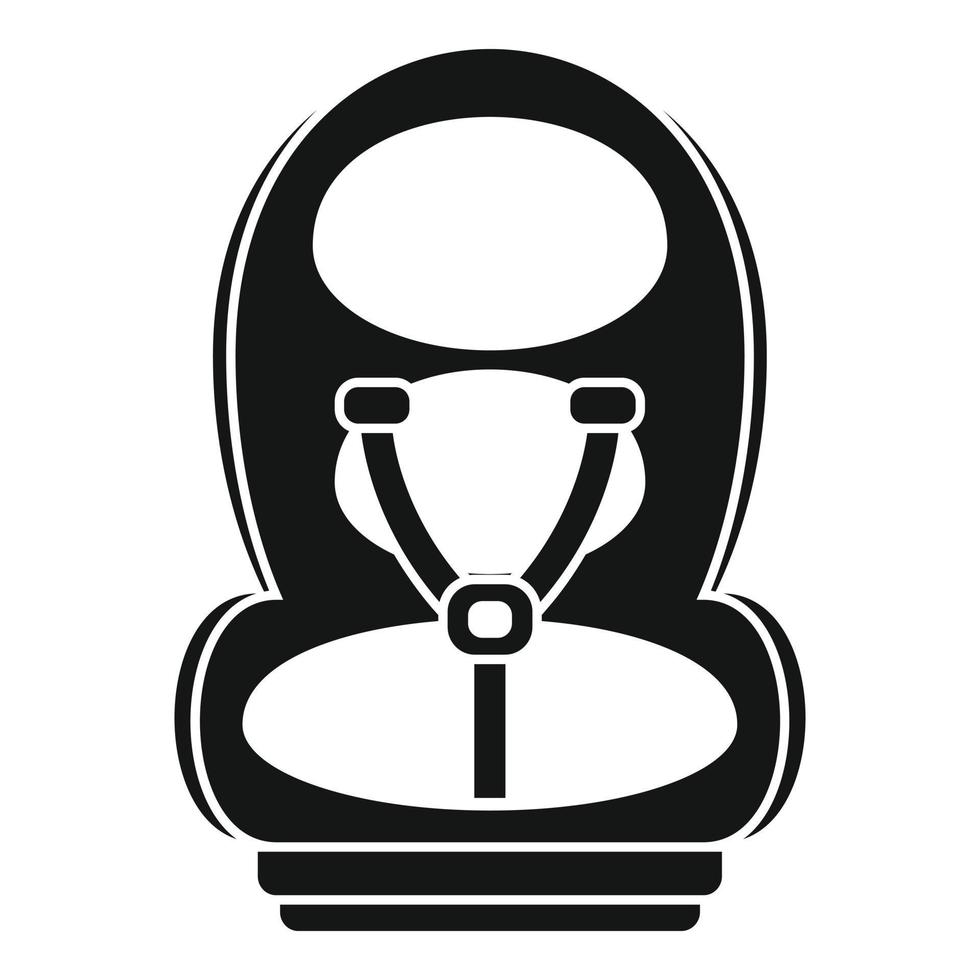 icône de siège d'auto pour tout-petits, style simple vecteur