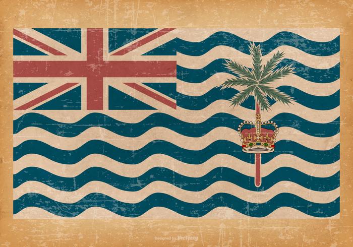 Britannique de l'océan Indien Territoire grunge Drapeau vecteur