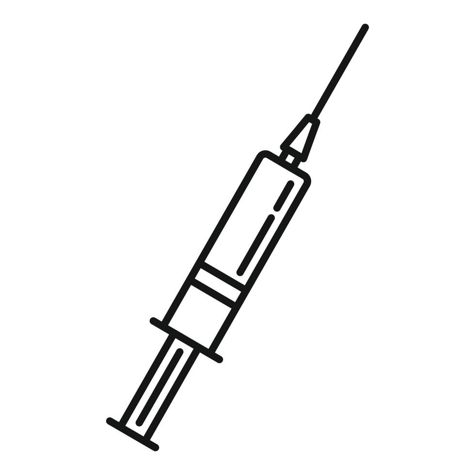 icône de seringue de rougeole, style de contour vecteur