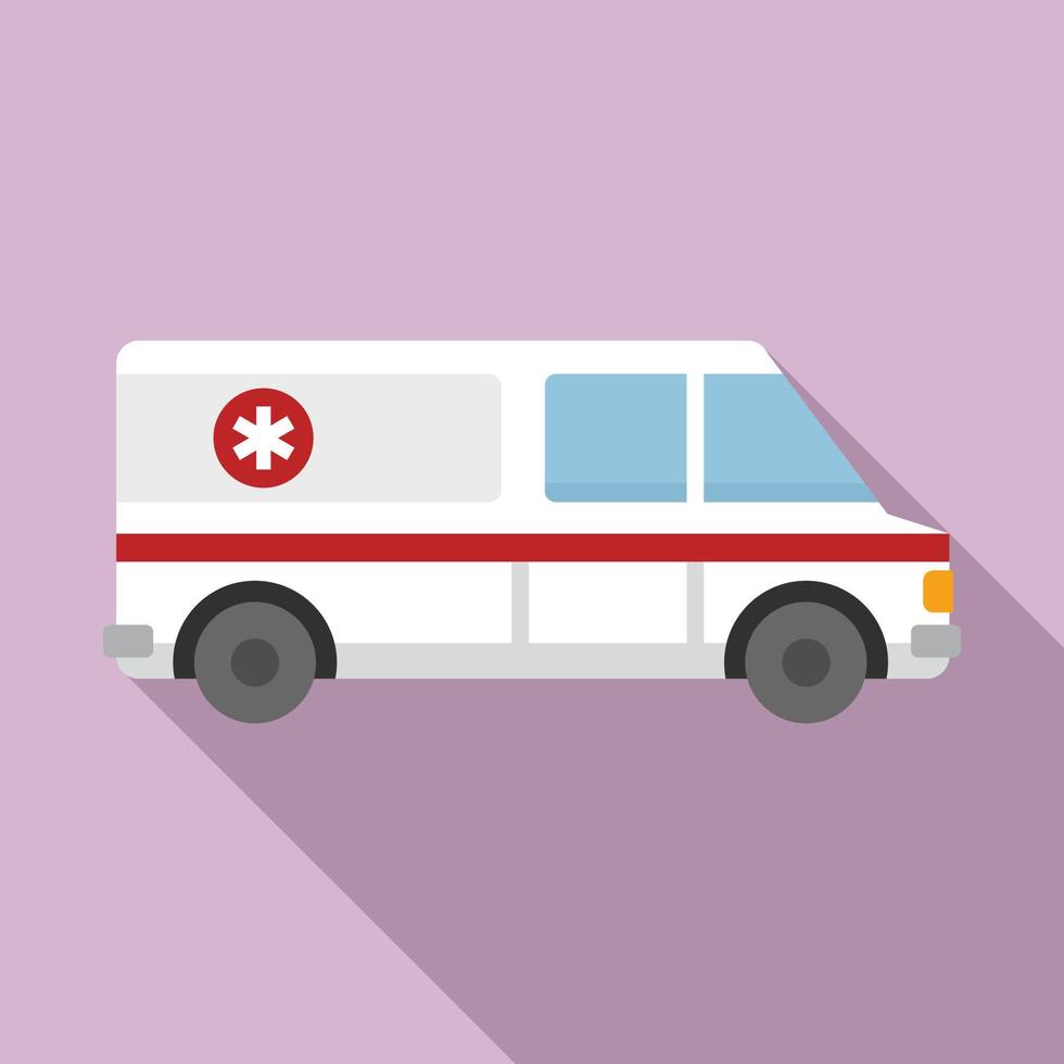 icône d'équipe d'aide d'ambulance, style plat vecteur