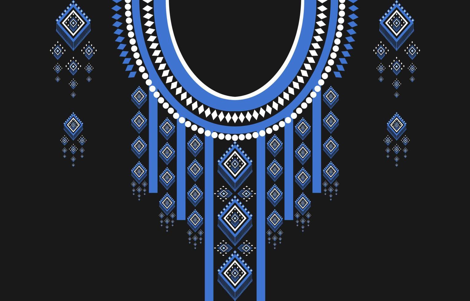 motif oriental ethnique géométrique traditionnel. broderie de collier tribal. impression d'ornement aztèque. vecteur