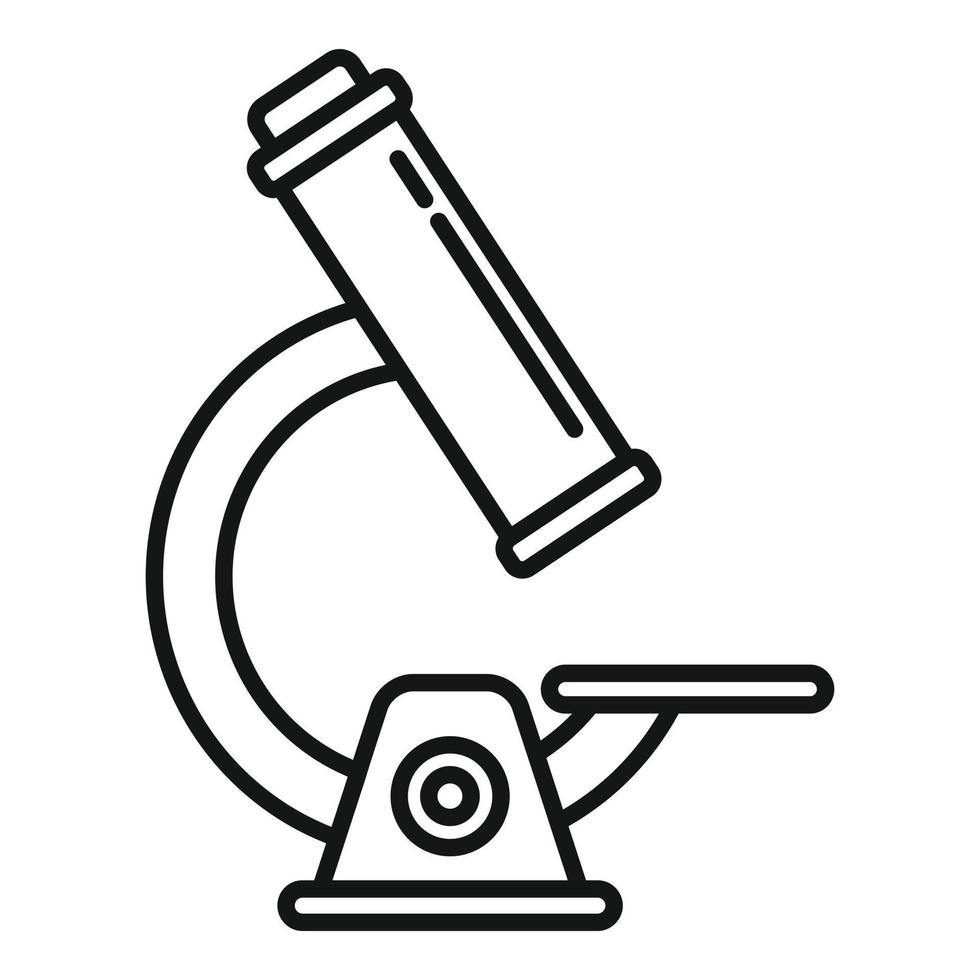 icône de microscope de varicelle, style de contour vecteur