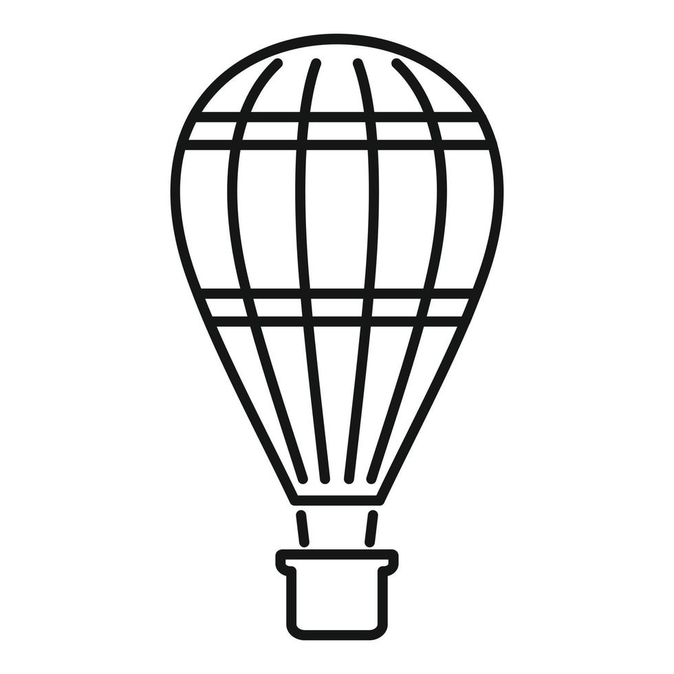 icône de ballon à air créatif, style de contour vecteur