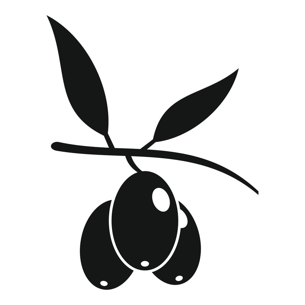 icône de l'olivier, style simple vecteur