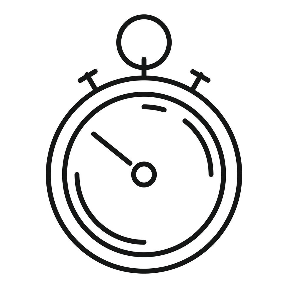 icône de chronomètre de sport, style de contour vecteur