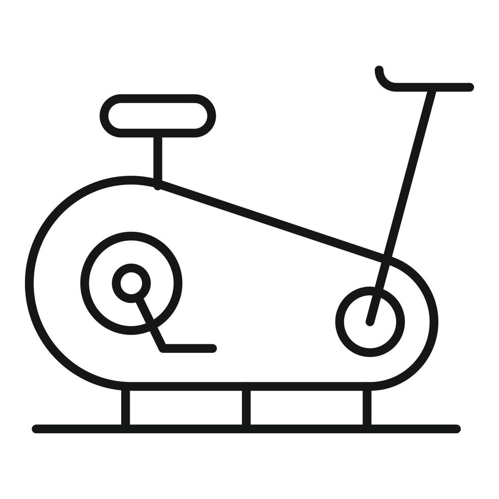 icône de vélo d'entraînement, style de contour vecteur