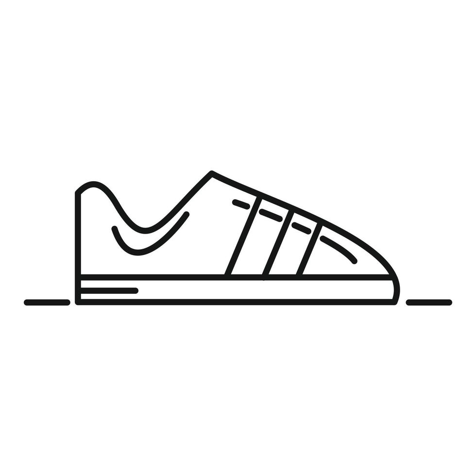 icône de chaussure de sport, style de contour vecteur