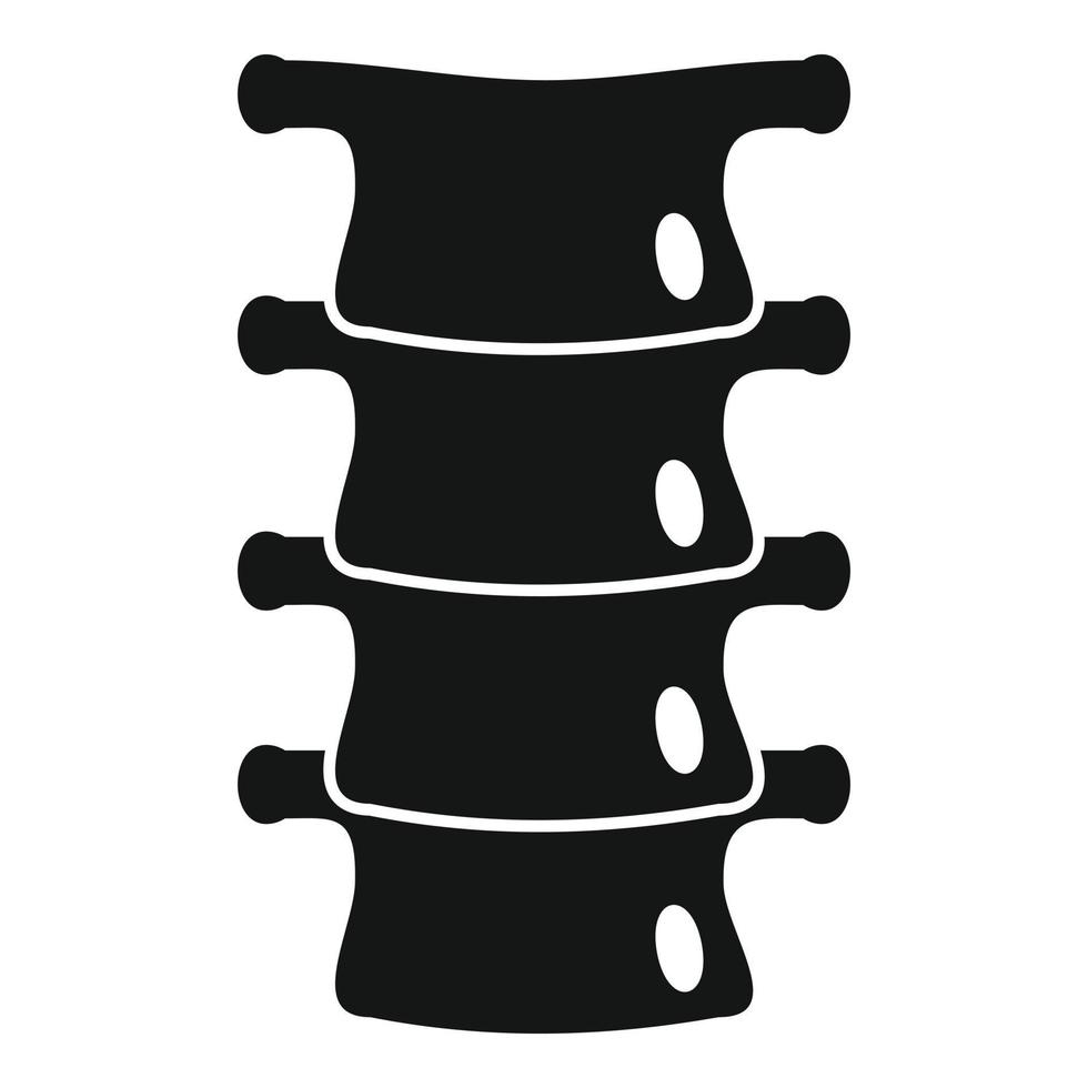 icône de la colonne vertébrale, style simple vecteur