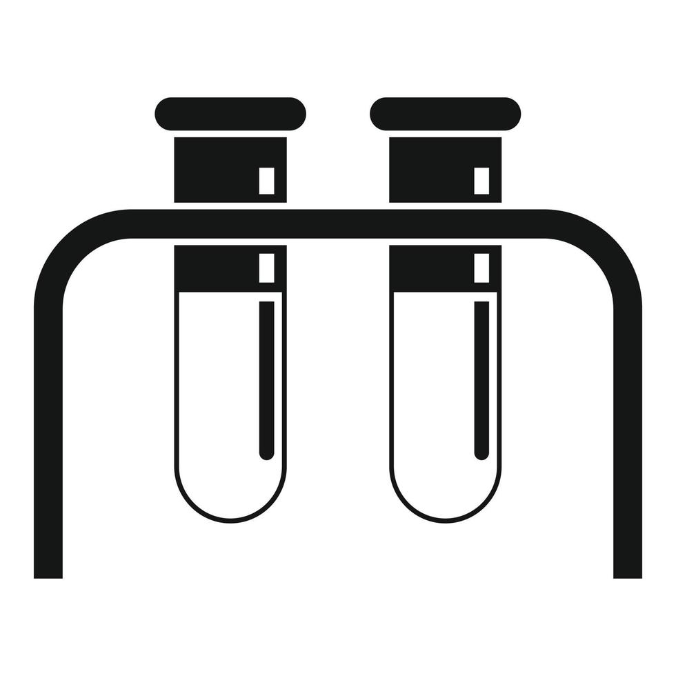 icône de laboratoire de tube à essai scientifique, style simple vecteur