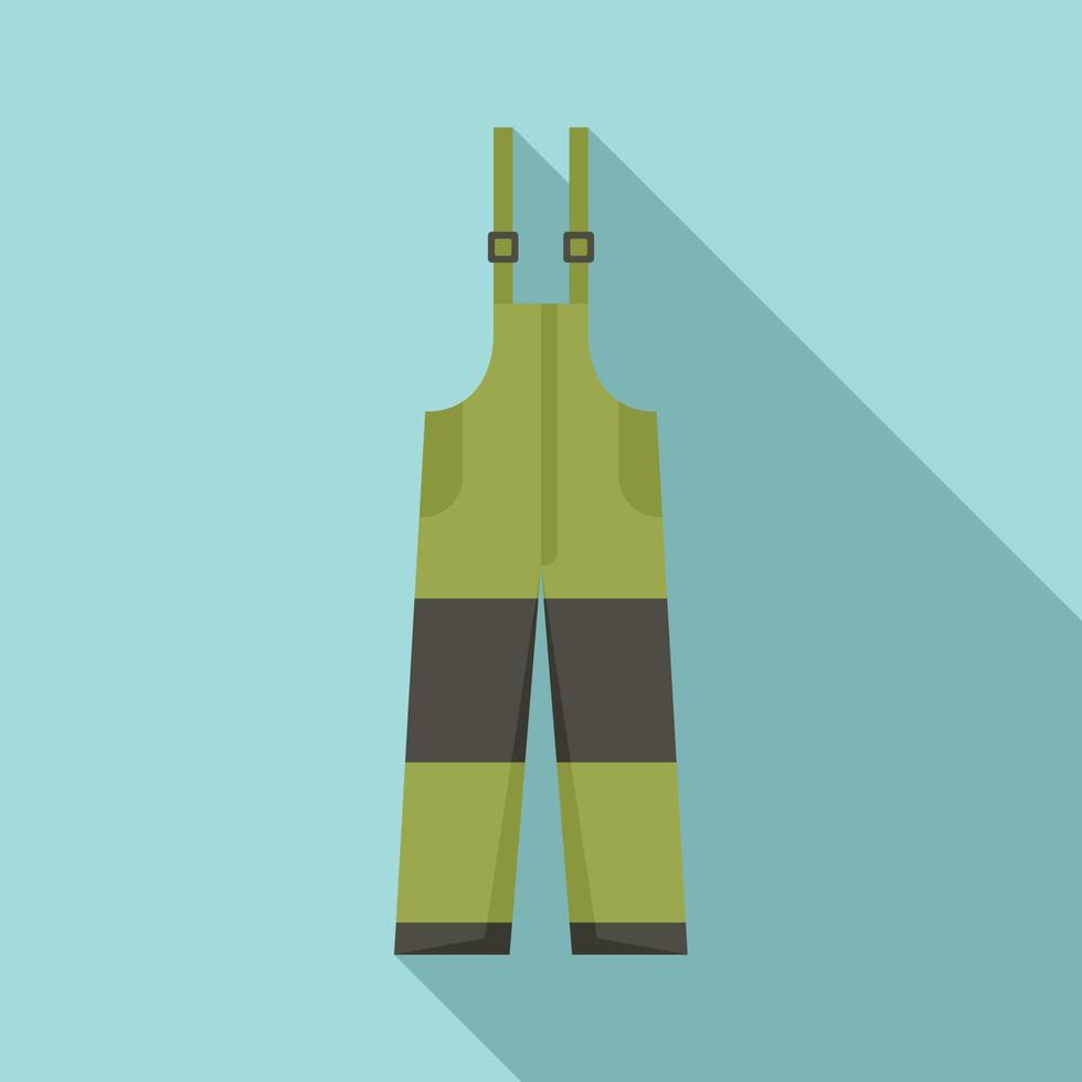 icône de pantalon de pêcheur, style plat vecteur