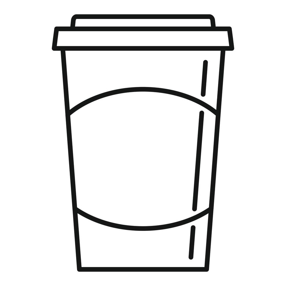 icône de dépendance au café, style de contour vecteur