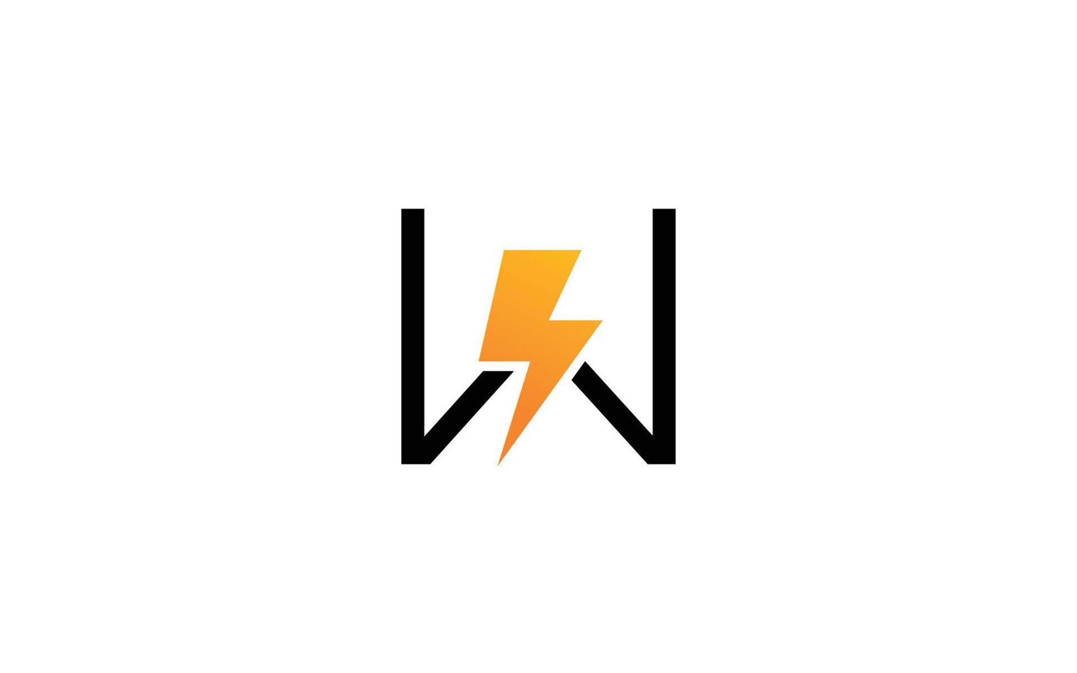 w logo vecteur d'énergie pour la société d'identité. illustration vectorielle de lettre initiale volt modèle pour votre marque.