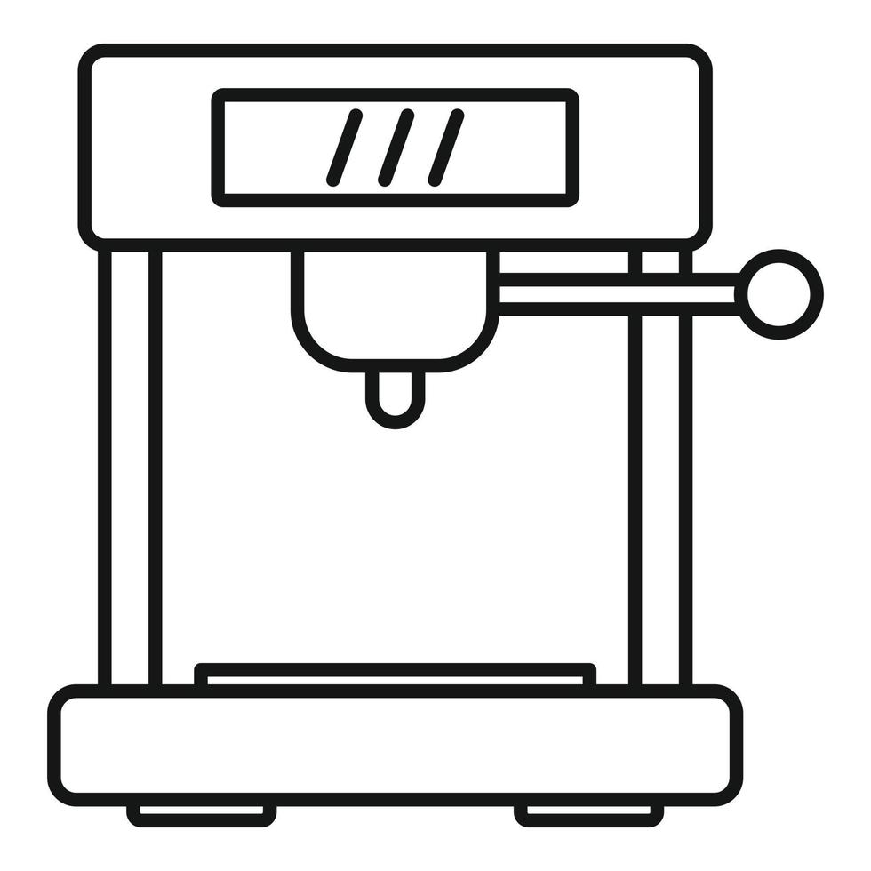 icône de machine à café française, style de contour vecteur