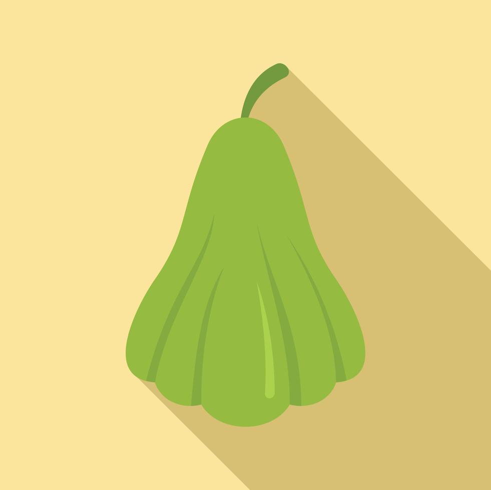 icône de plante de chayote, style plat vecteur