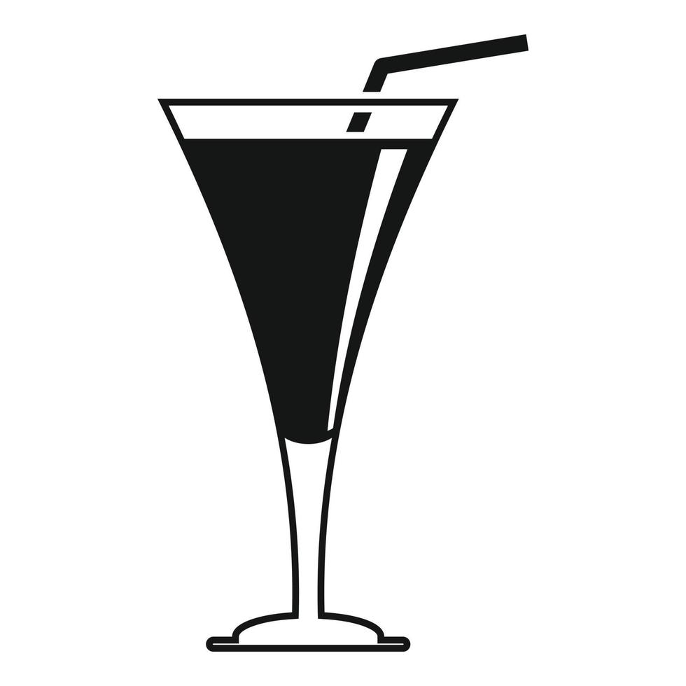 icône de boisson cocktail, style simple vecteur