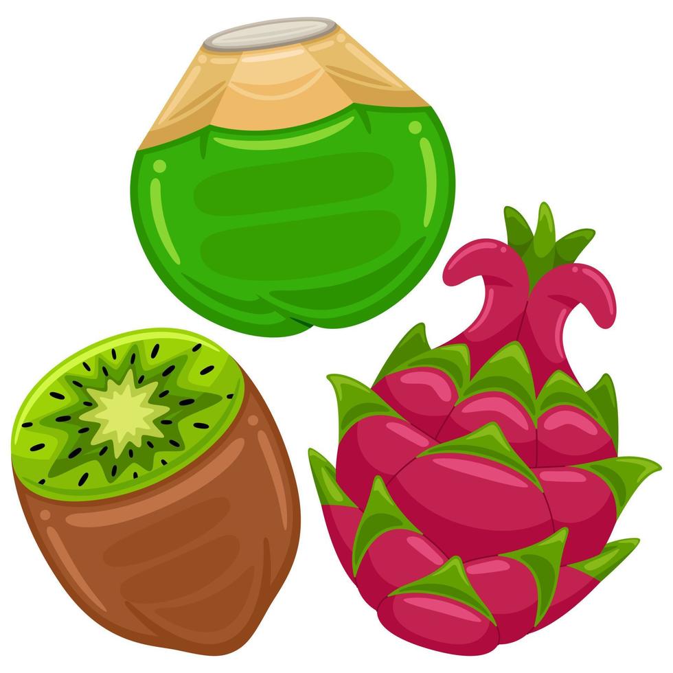 illustration vectorielle de fruits mignons vecteur