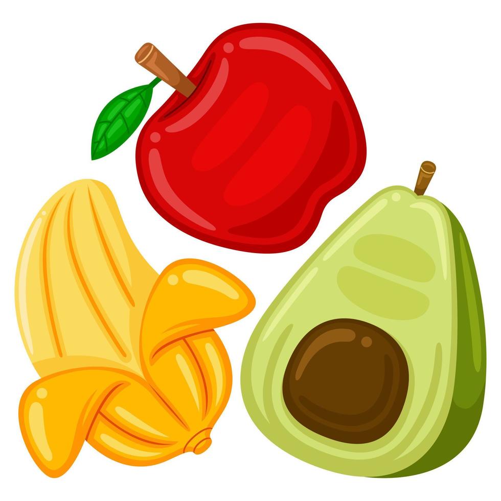 illustration vectorielle de fruits mignons vecteur