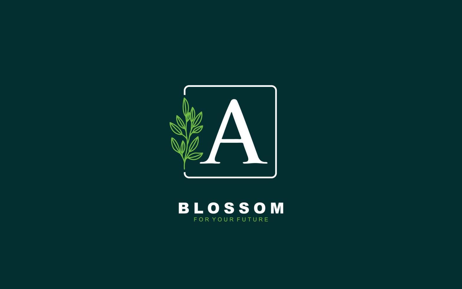un vecteur floral de logo pour la société d'identité. illustration vectorielle de lettre initiale nature modèle pour votre marque.