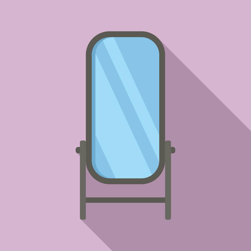 icône de miroir de maison, style plat vecteur