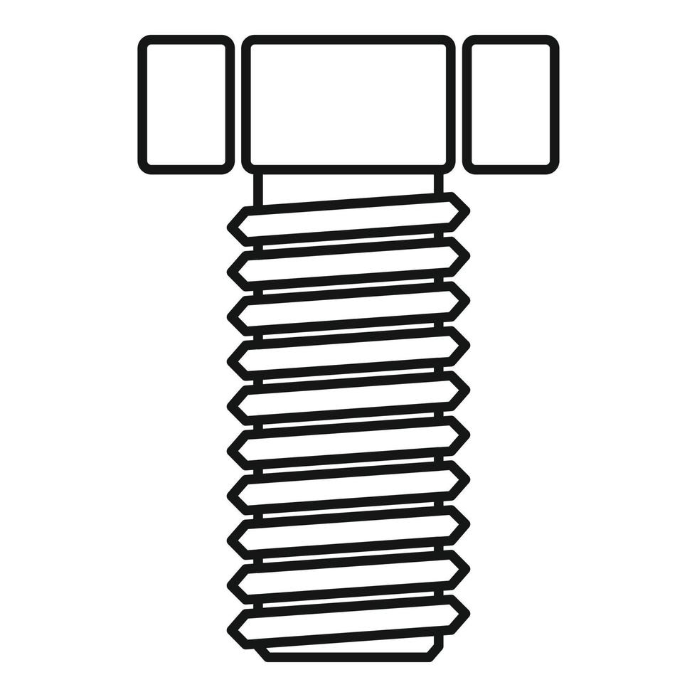 icône de vis de constructeur, style de contour vecteur