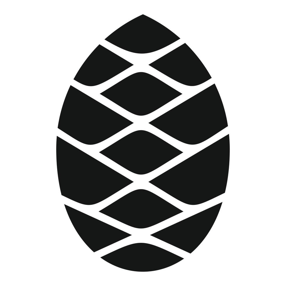 icône de pomme de pin conifère, style simple vecteur