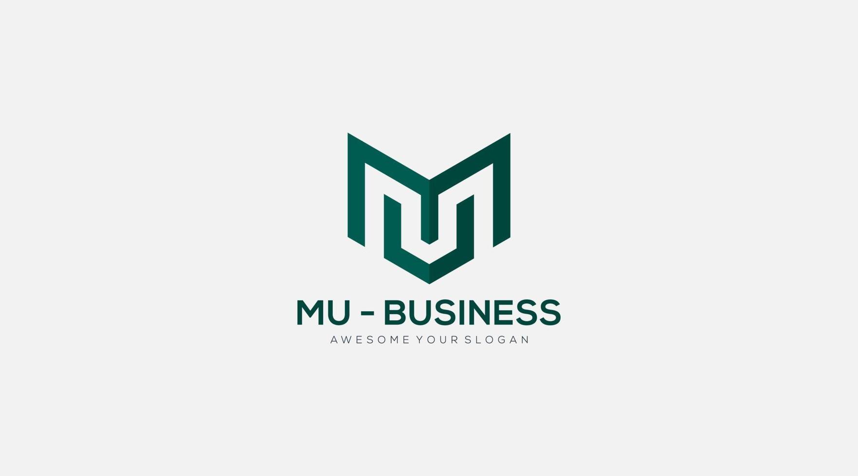 lettre mu business vector logo design icône illustration