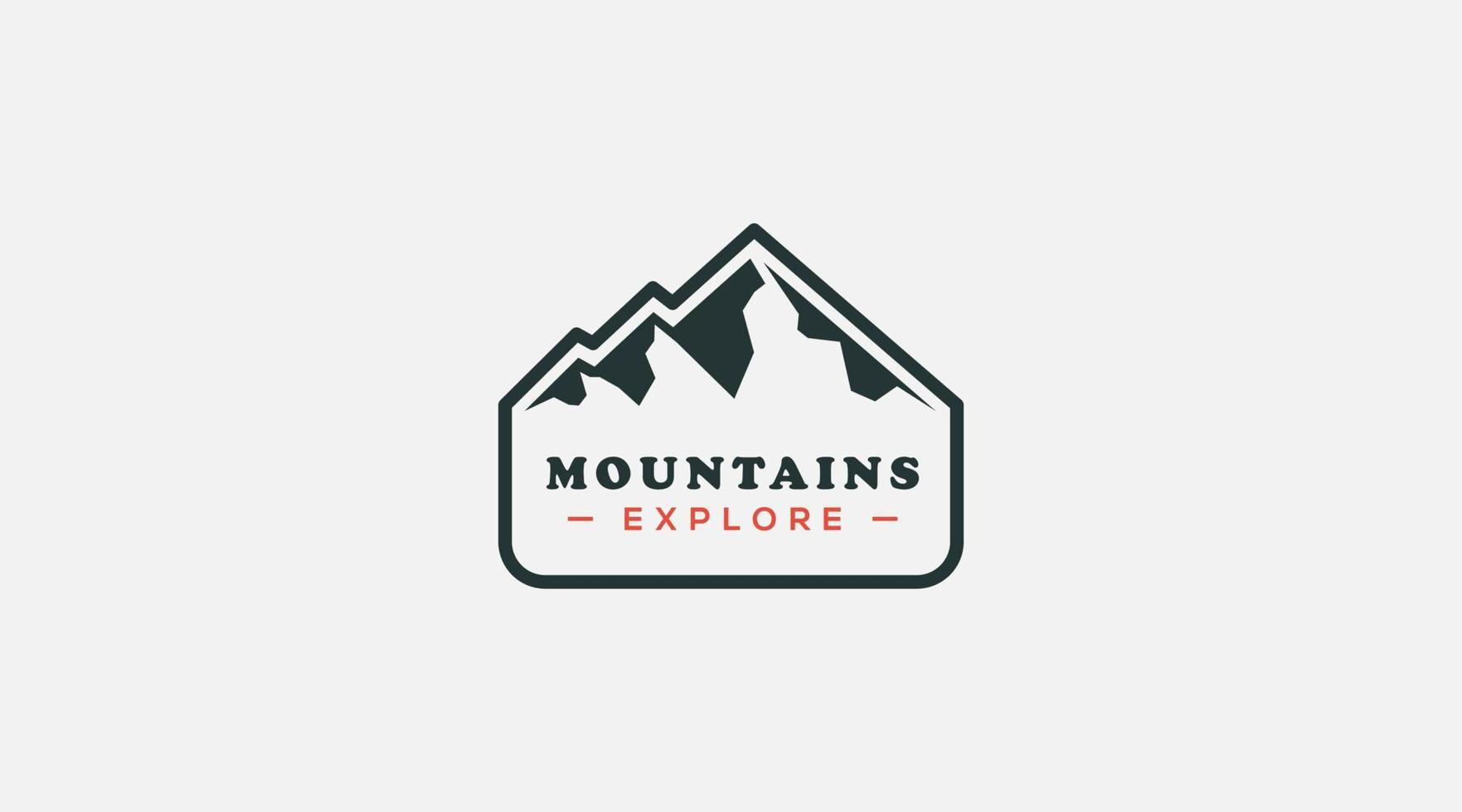 icône de modèle de conception de logo vector aventure montagne explorer