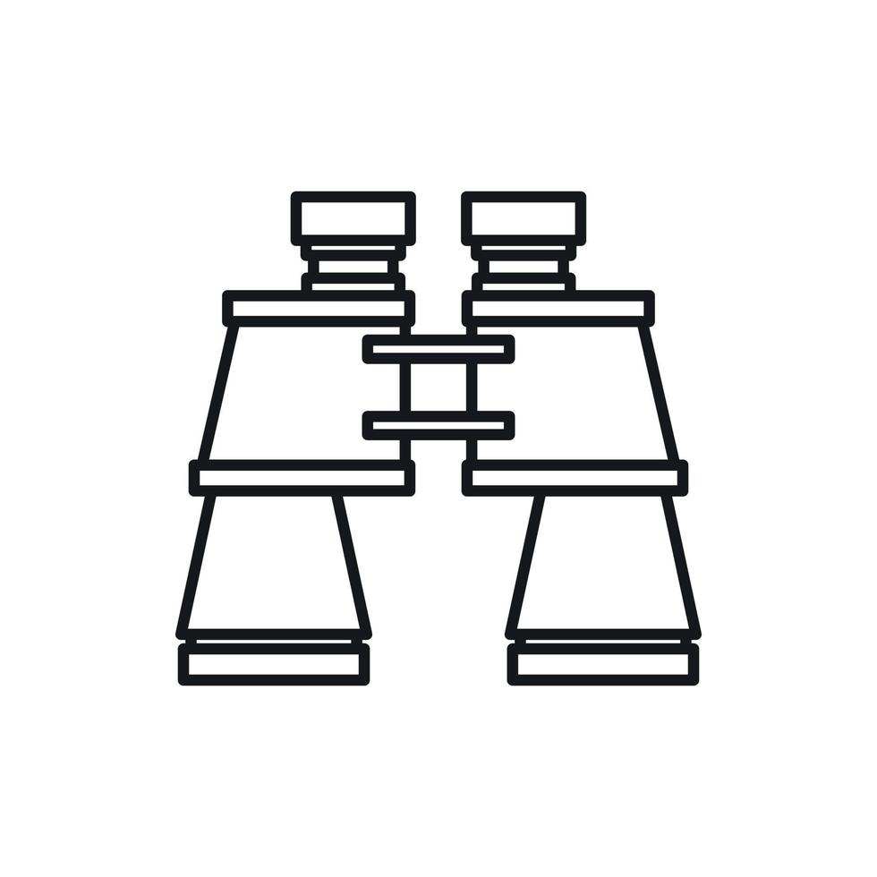 icône de jumelles dans le style de contour vecteur