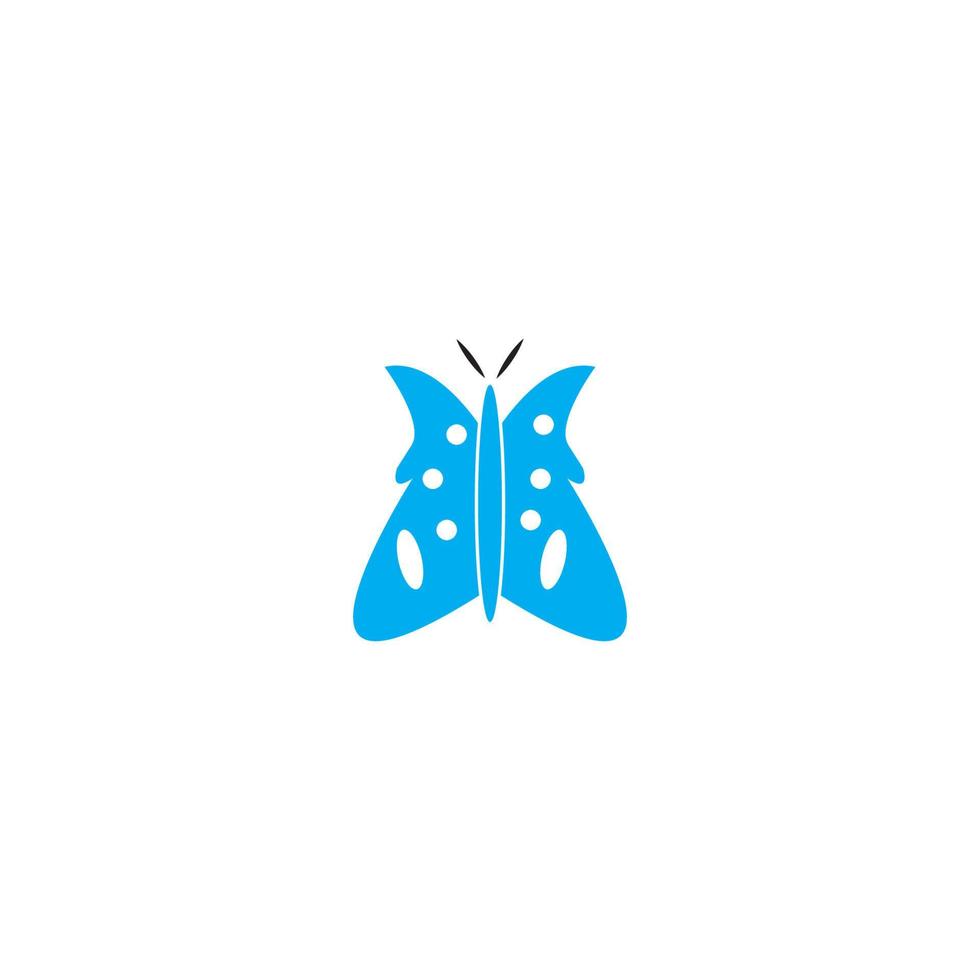 logo de papillon de beauté vecteur