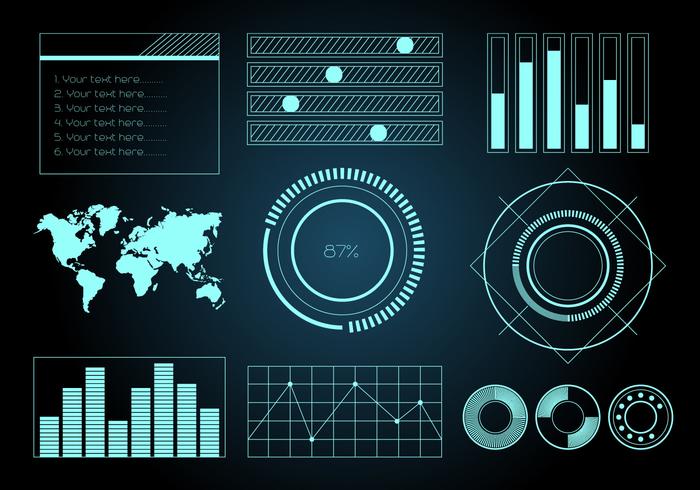 HUD libre Vector Elements