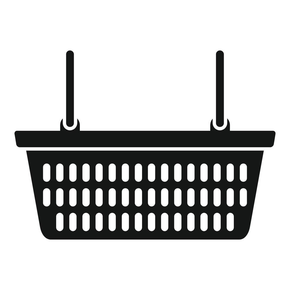 icône de panier de magasin, style simple vecteur