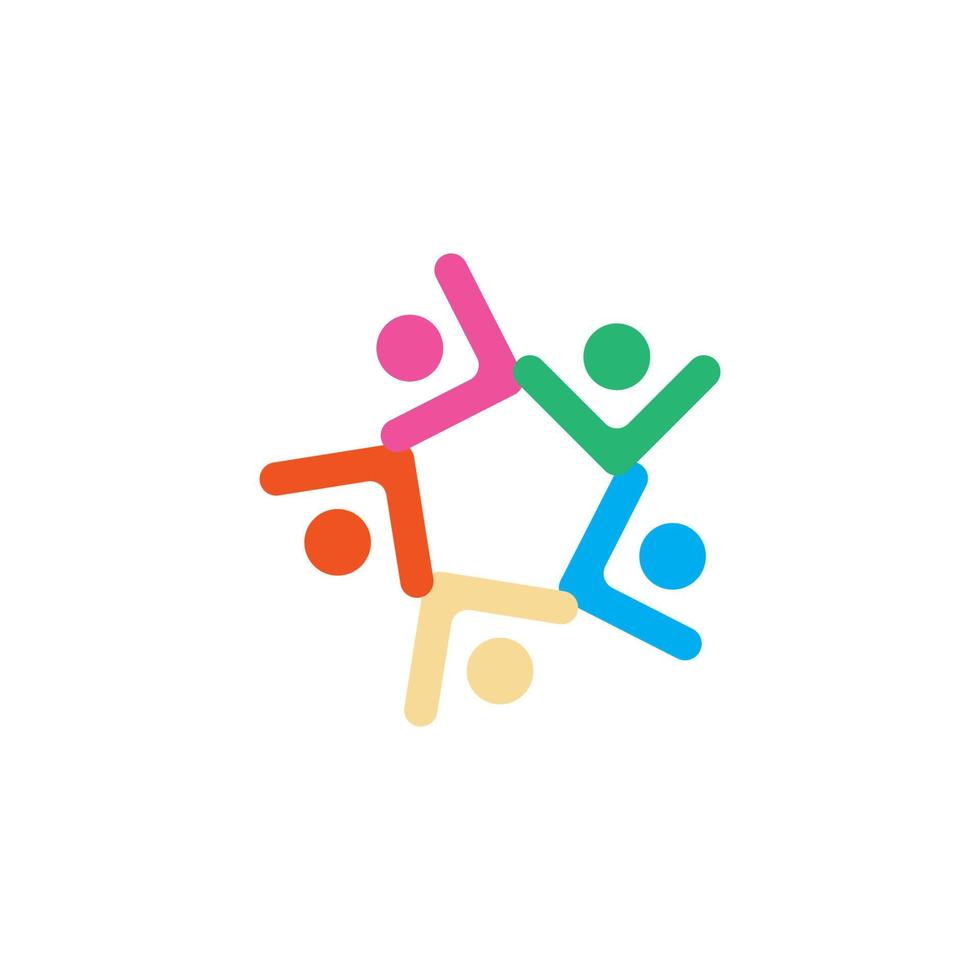 logo d'adoption et de soins communautaires vecteur